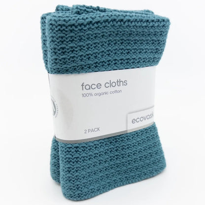 Ecovask Face Cloth 2pk Organic Cotton