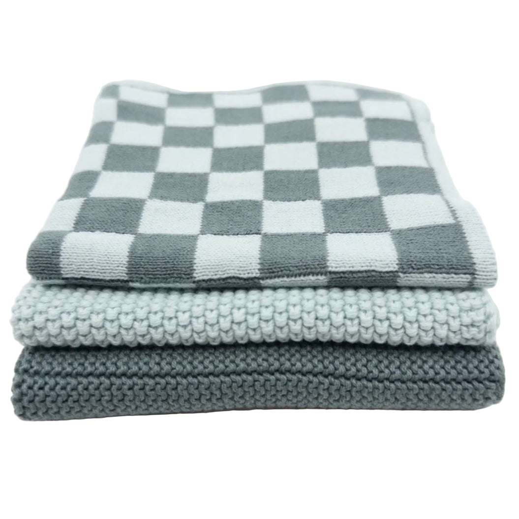 Ecovask Dish Cloth 3pc Variety Pack Organic Cotton