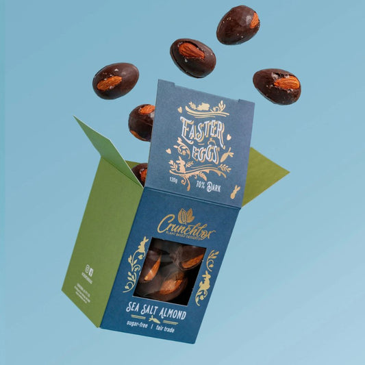 Crunchbox Sugar Free Mini Easter Eggs 120g - Sea Salt Almond
