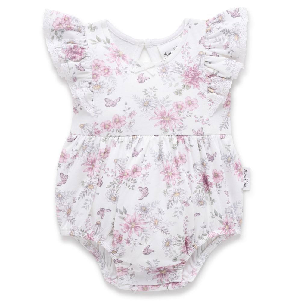 Aster & Oak Daisy Floral Bubble Romper