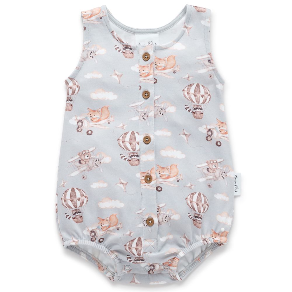 Aster & Oak Flying Friends Bubble Romper