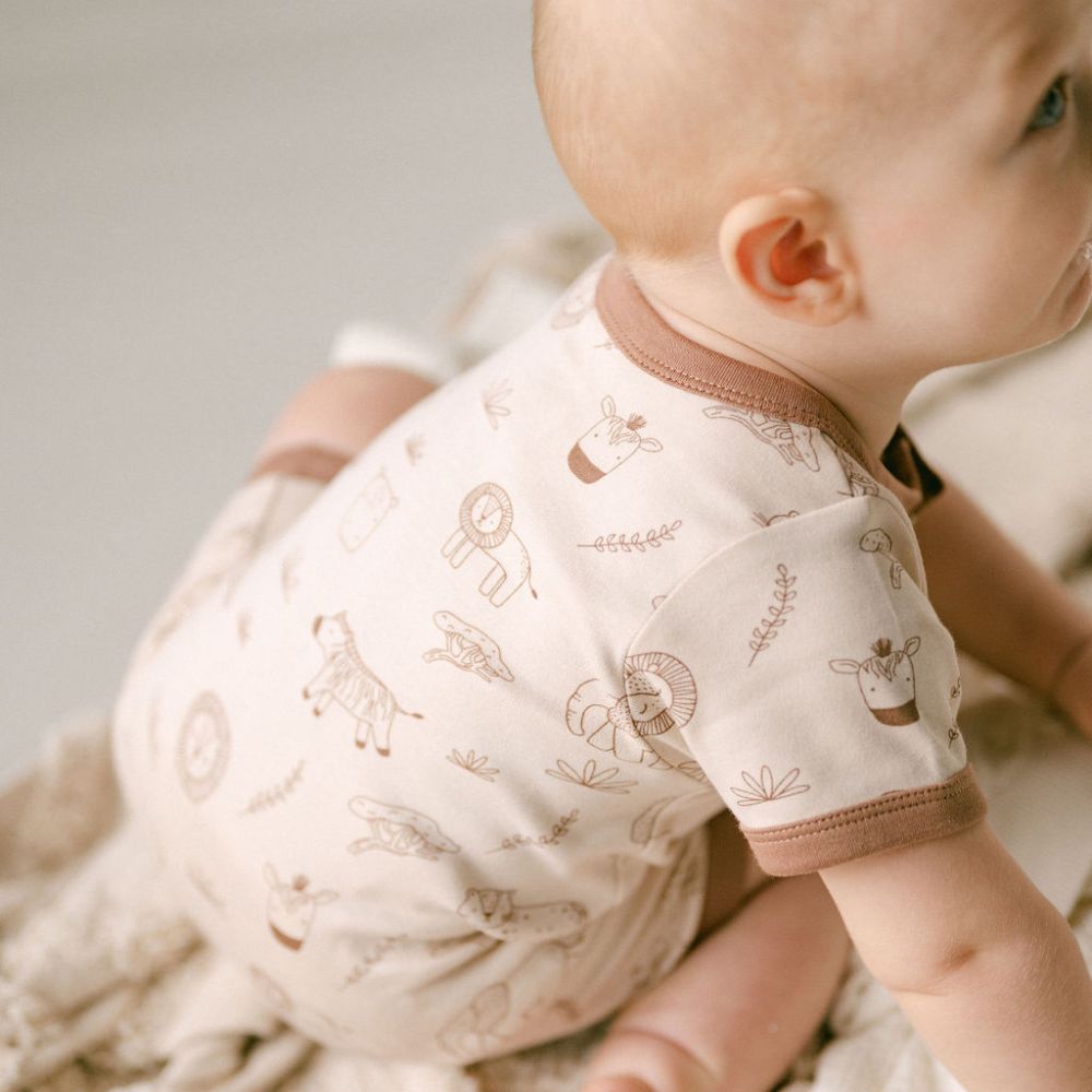 Aster & Oak Safari Adventure Henley Romper