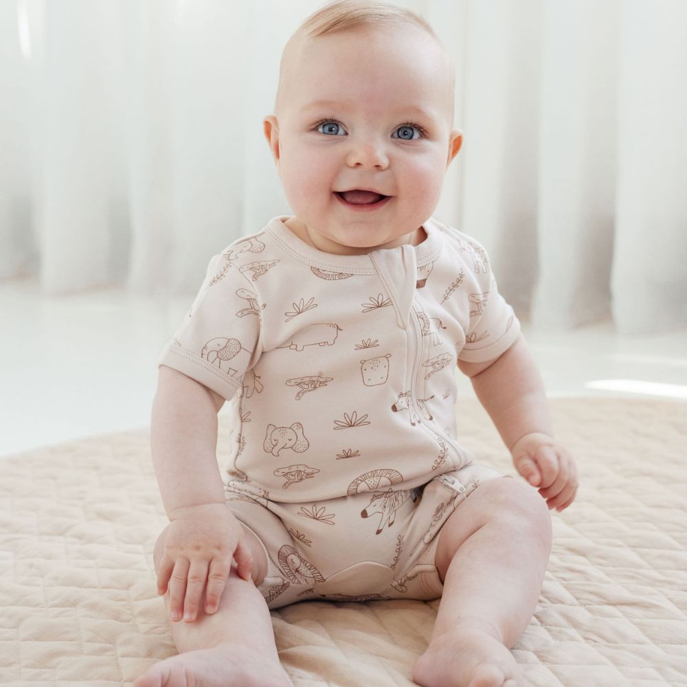 Aster & Oak Safari Adventure Zip Romper