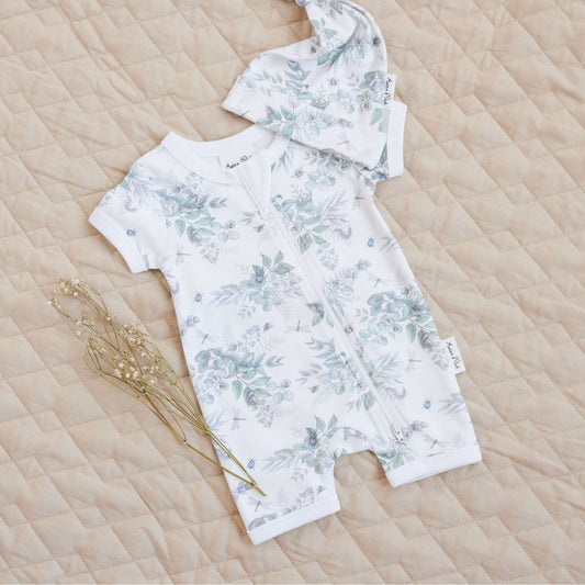 Aster & Oak Snuggle Bug Zip Romper