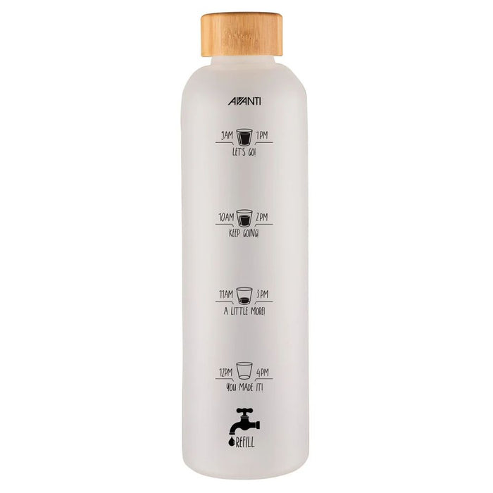 Avanti Drink More Velvet Glass Water Bottle 1L