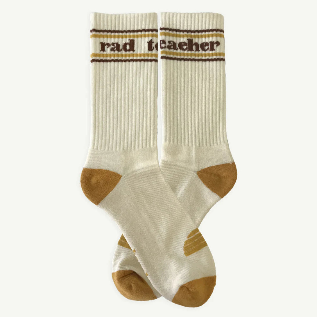 Banabae Organic Cotton Crew Sock - Rad Teacher