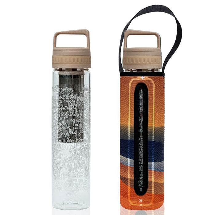 BBBYO Glass Coffee Brew Bottle 750ml Hum Print