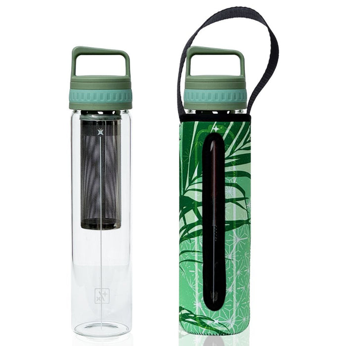 BBBYO Glass Tea Brew Bottle 750ml Matcha Print