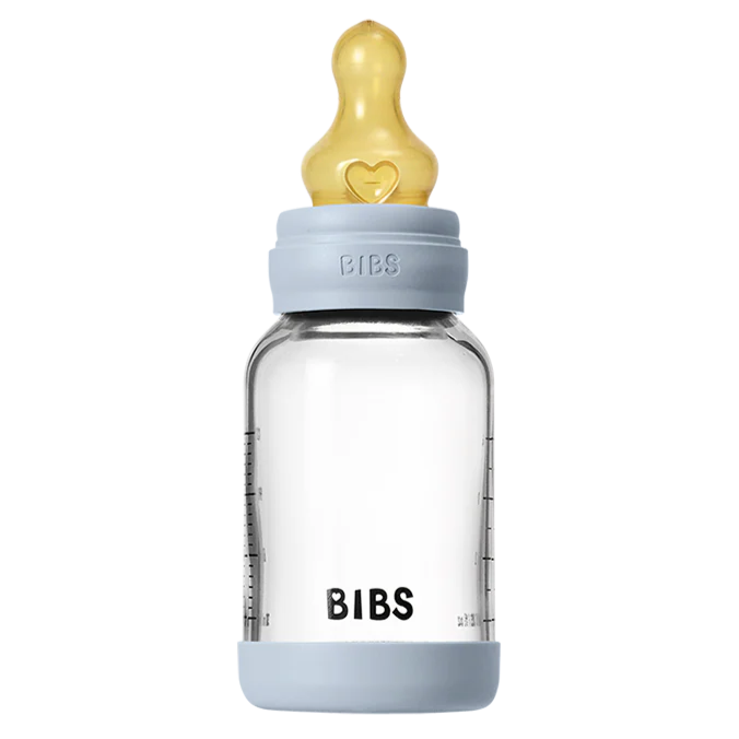 Bibs Glass Baby Bottle Complete Set 120ml - Latex