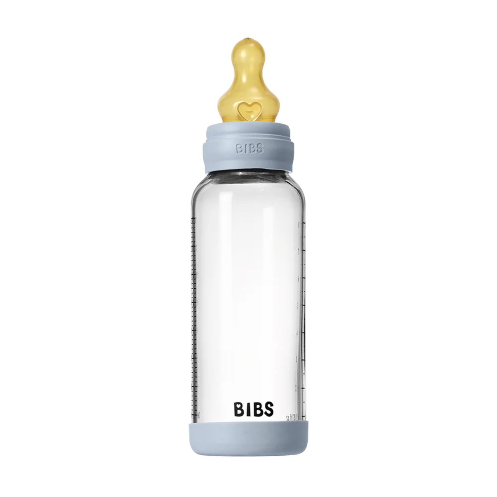Bibs Glass Baby Bottle Complete Set 240ml - Latex