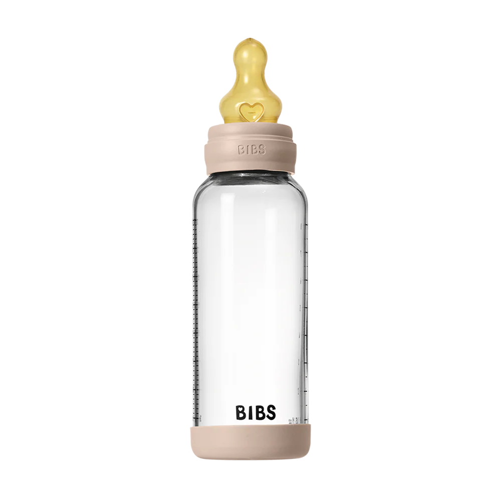 Bibs Glass Baby Bottle Complete Set 240ml - Latex