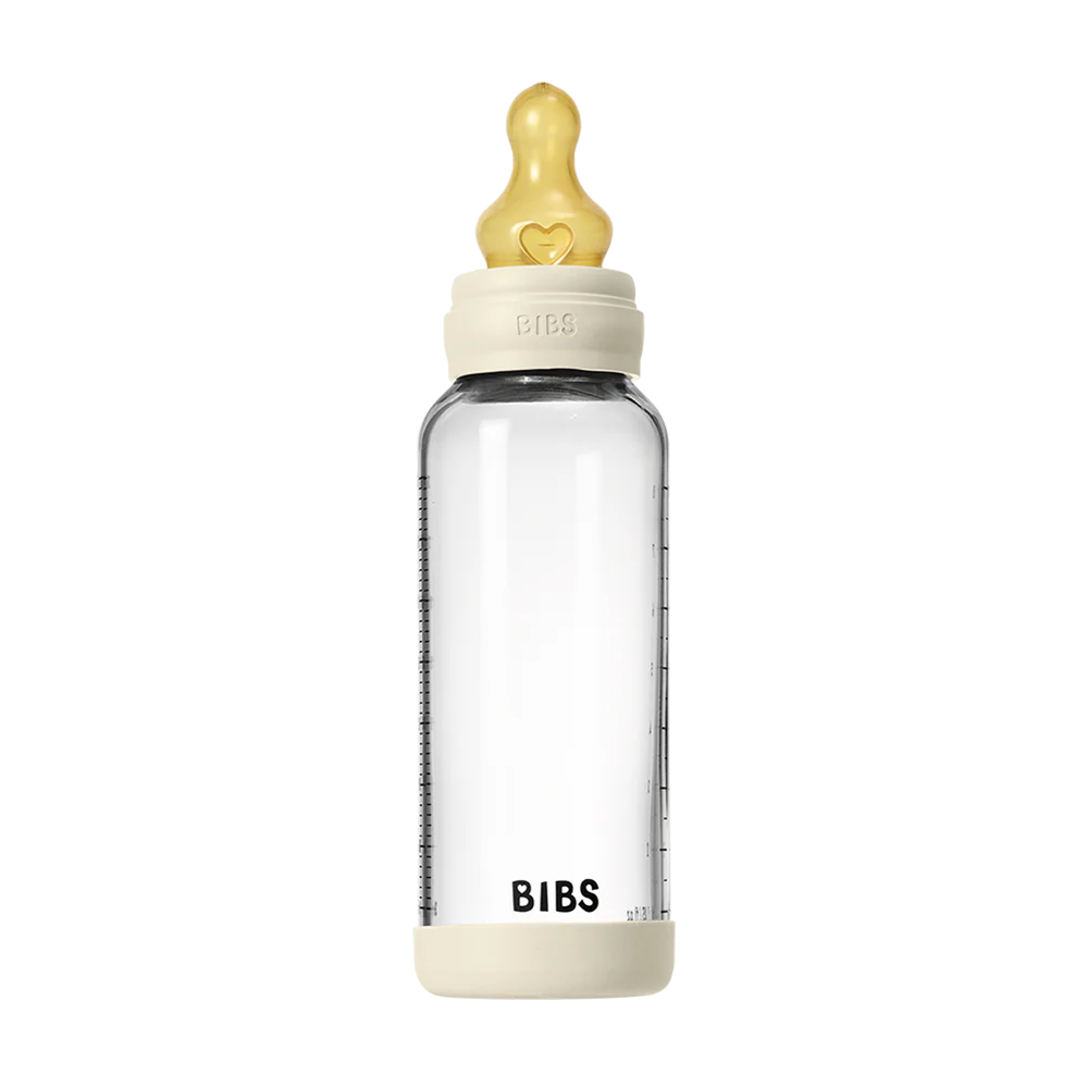 Bibs Glass Baby Bottle Complete Set 240ml - Latex