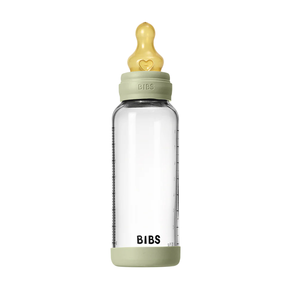 Bibs Glass Baby Bottle Complete Set 240ml - Latex