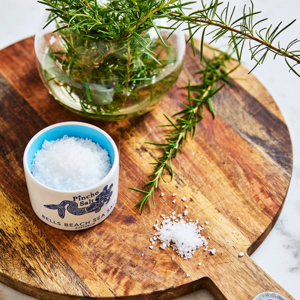 Bells Beach Hand Harvested Sea Salt – Finishing Salt in Ceramic Pot 110g
