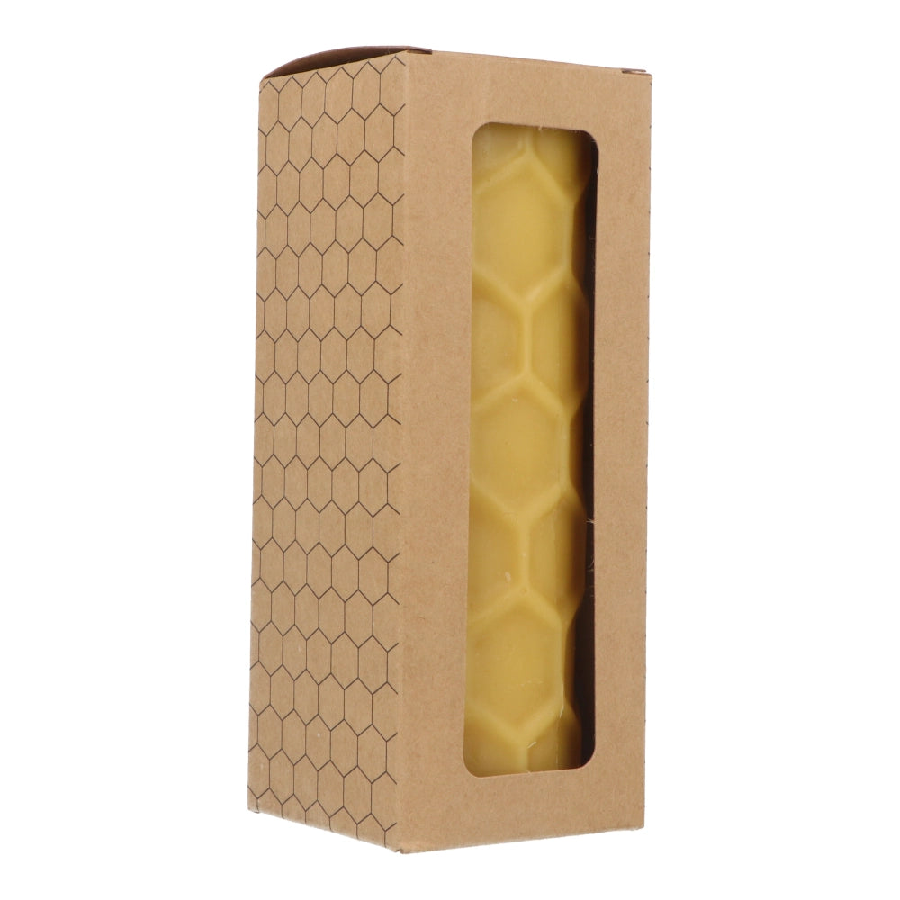Bens Bees Beeswax Candle - Honeycomb Pattern (approx. 22 hours burn time)