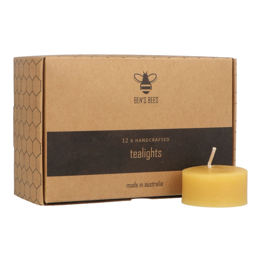 Bens Bees Australian Beeswax Tealight Candles - 12 Pack image 1