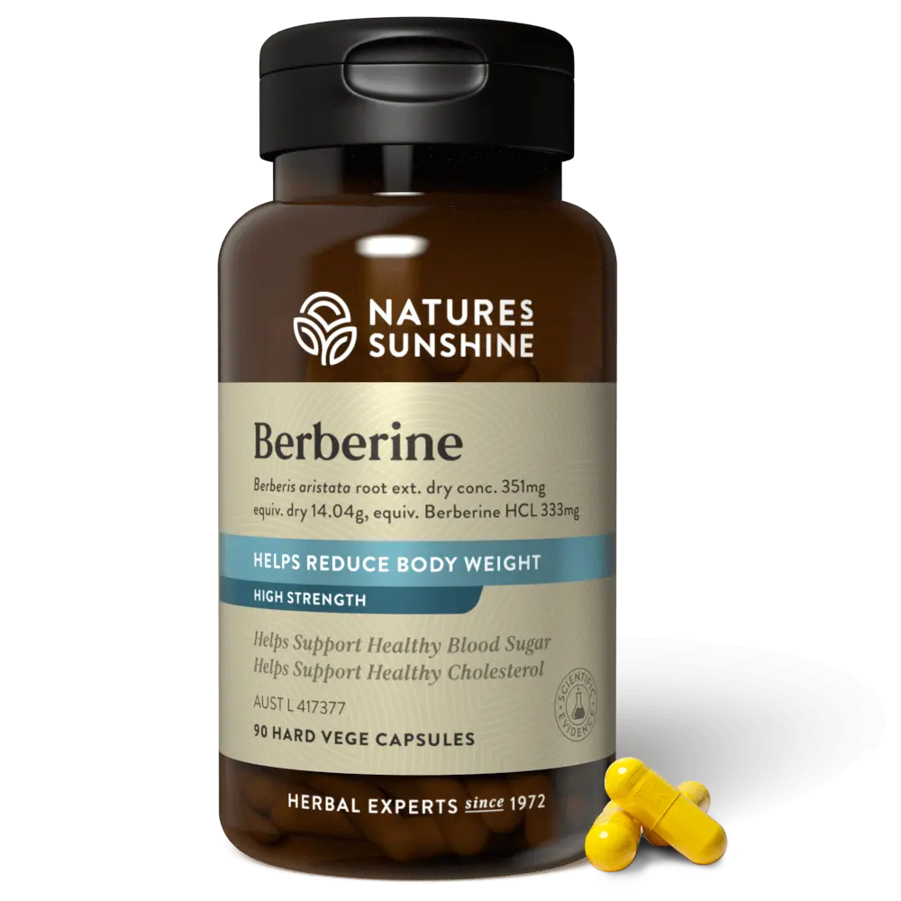 Nature's Sunshine Berberine (Supports Healthy Blood Sugar & Cholestoral) 90 Hard Vege Capsules