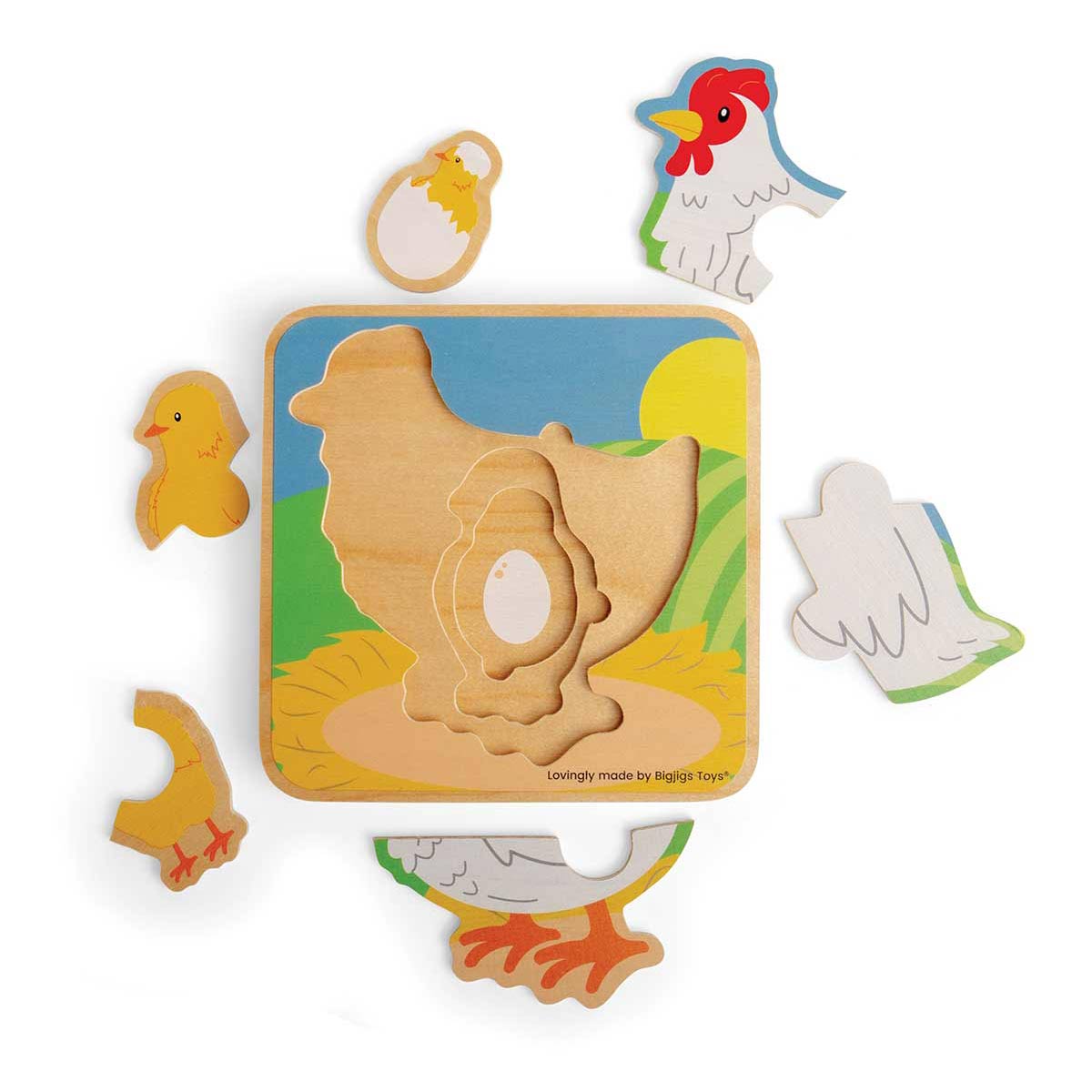 Bigjigs Toys Puzzle Da Pavimento Gigante 48 Pezzi A Tema Frutta, Giocattolo Educativo In Legno Per Bambini 3+, Sviluppa Coordinazione E Conoscenza Degli Alimenti