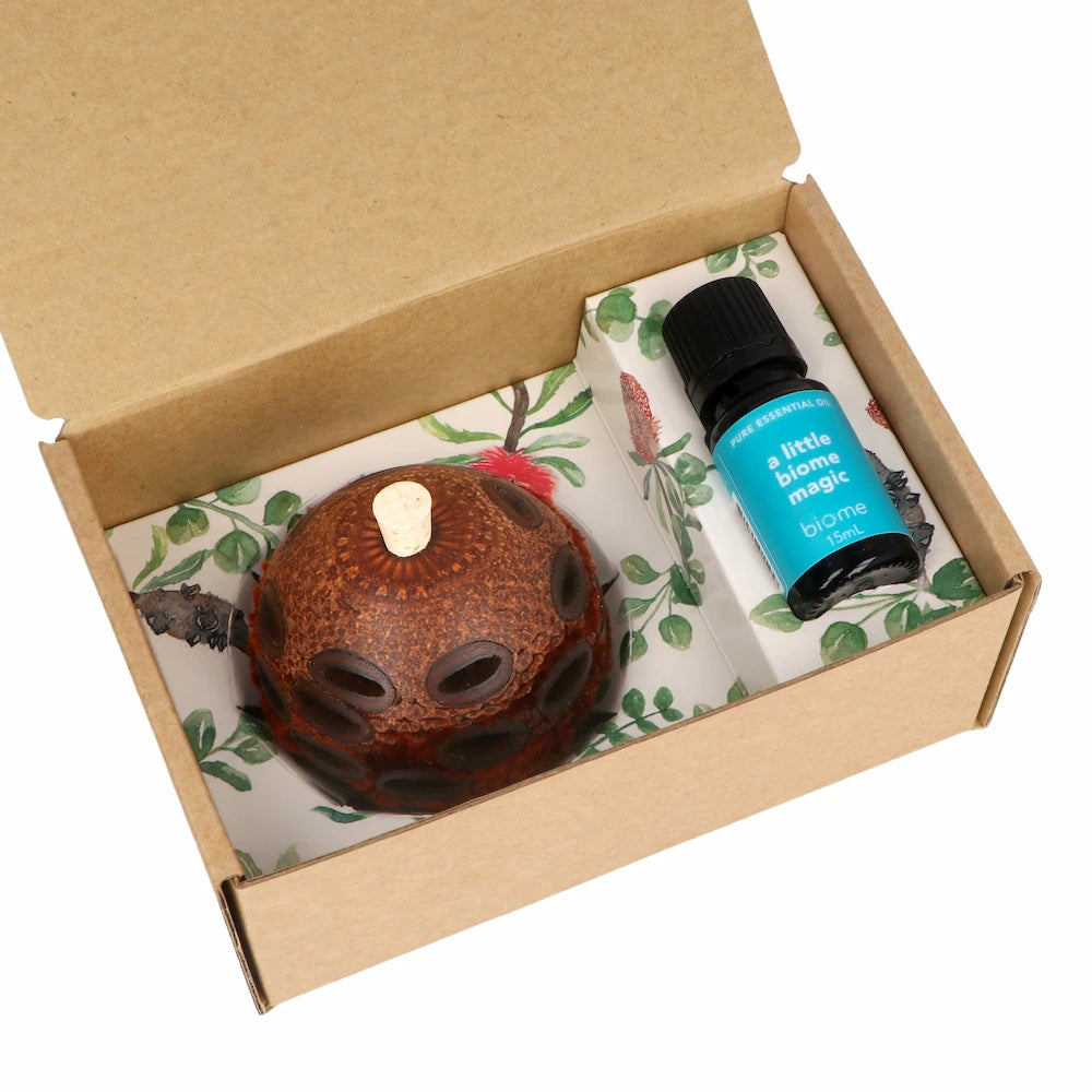 Banksia Aroma Pod + Biome Essential Oil Gift Pack - A Little Moment of Magic