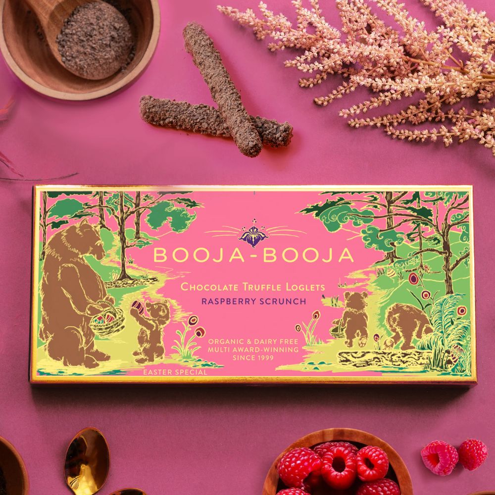 Booja-Booja Organic Vegan Raspberry Scrunch Truffle Loglets 115g