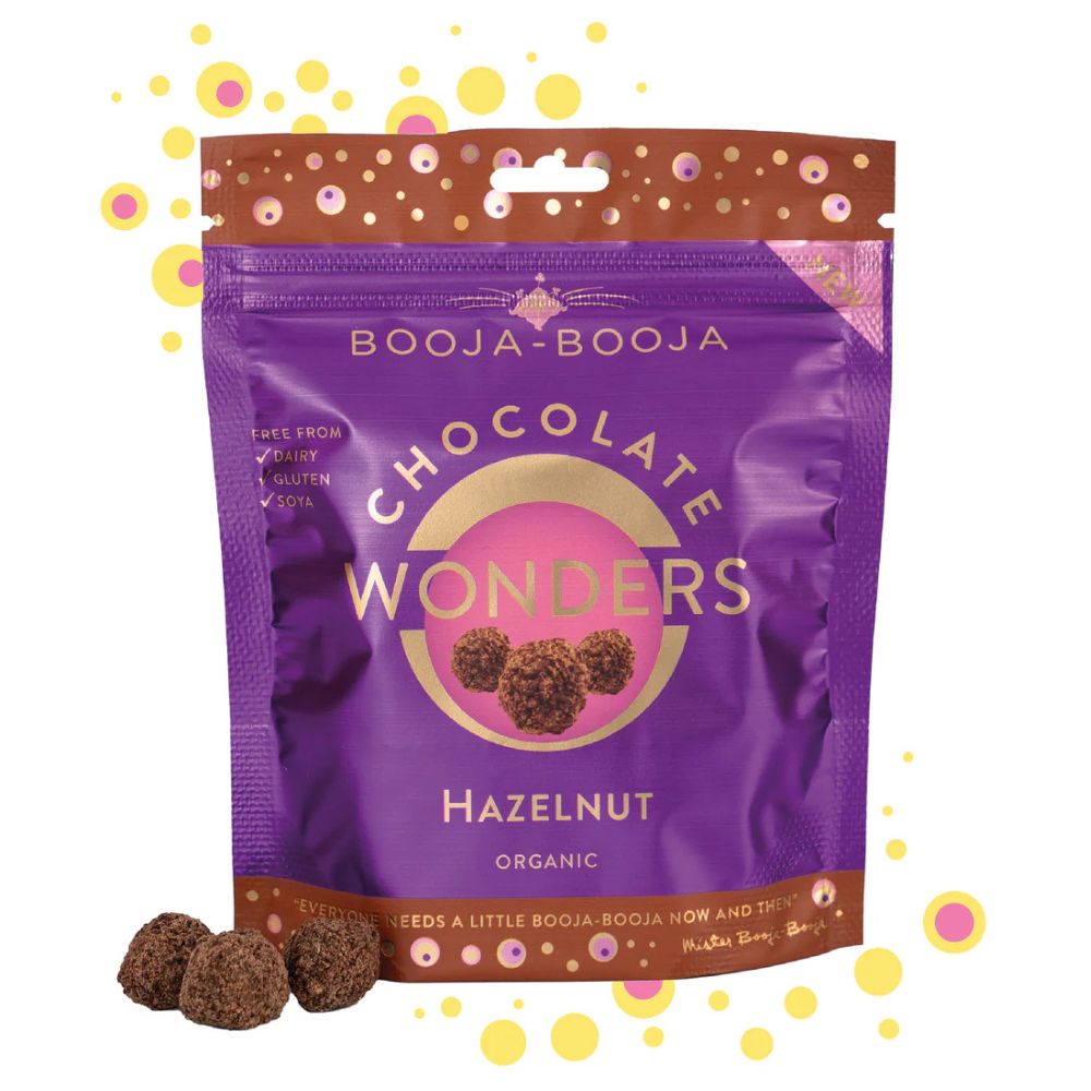 Booja-Booja Organic Vegan Truffle Bites in Share Bag 65g - Hazelnut Crunch
