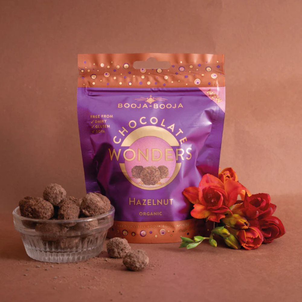 Booja-Booja Organic Vegan Truffle Bites in Share Bag 65g - Hazelnut Crunch