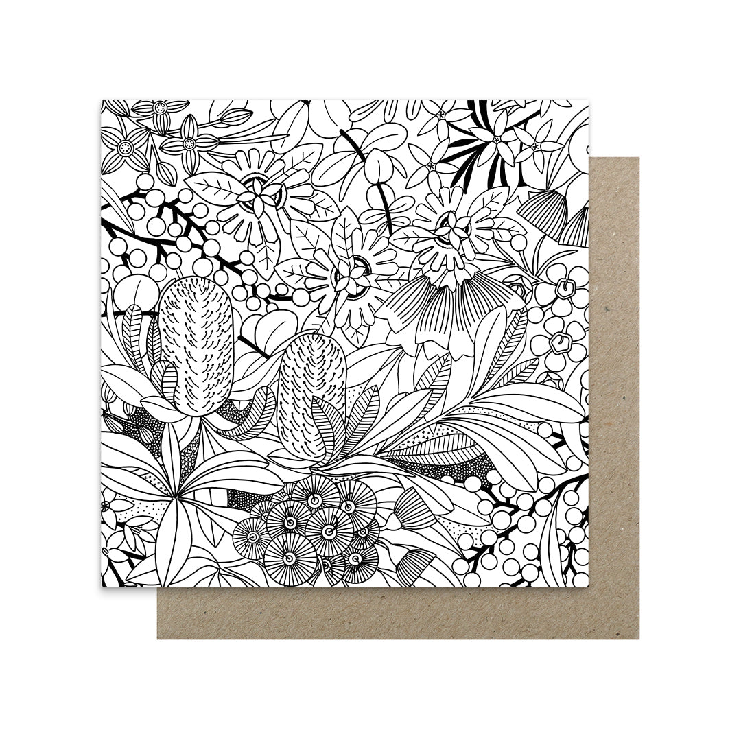 Earth Greetings Colouring Card Packs - Dream in Flowers
