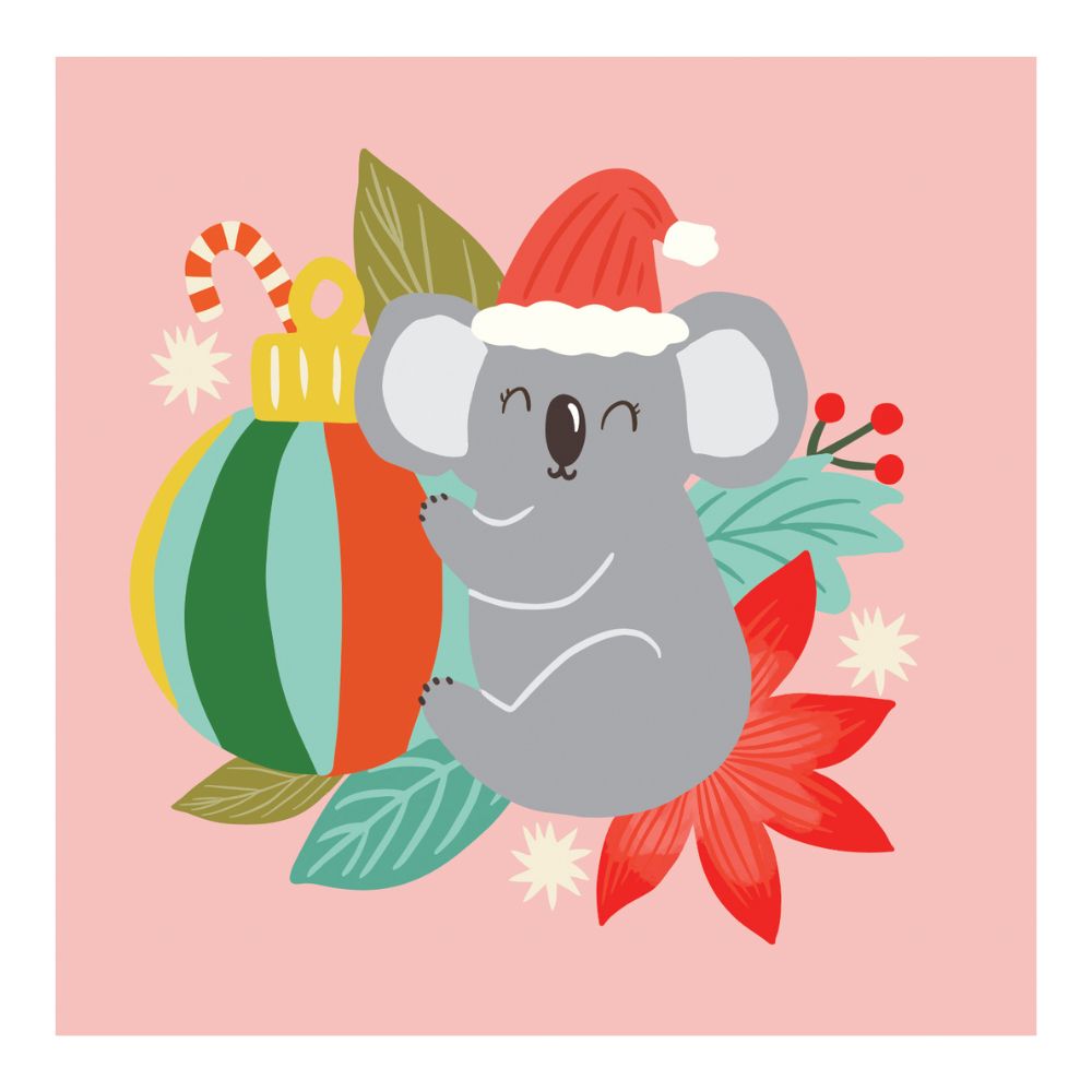 Aero Small Christmas Card - Bauble Koala
