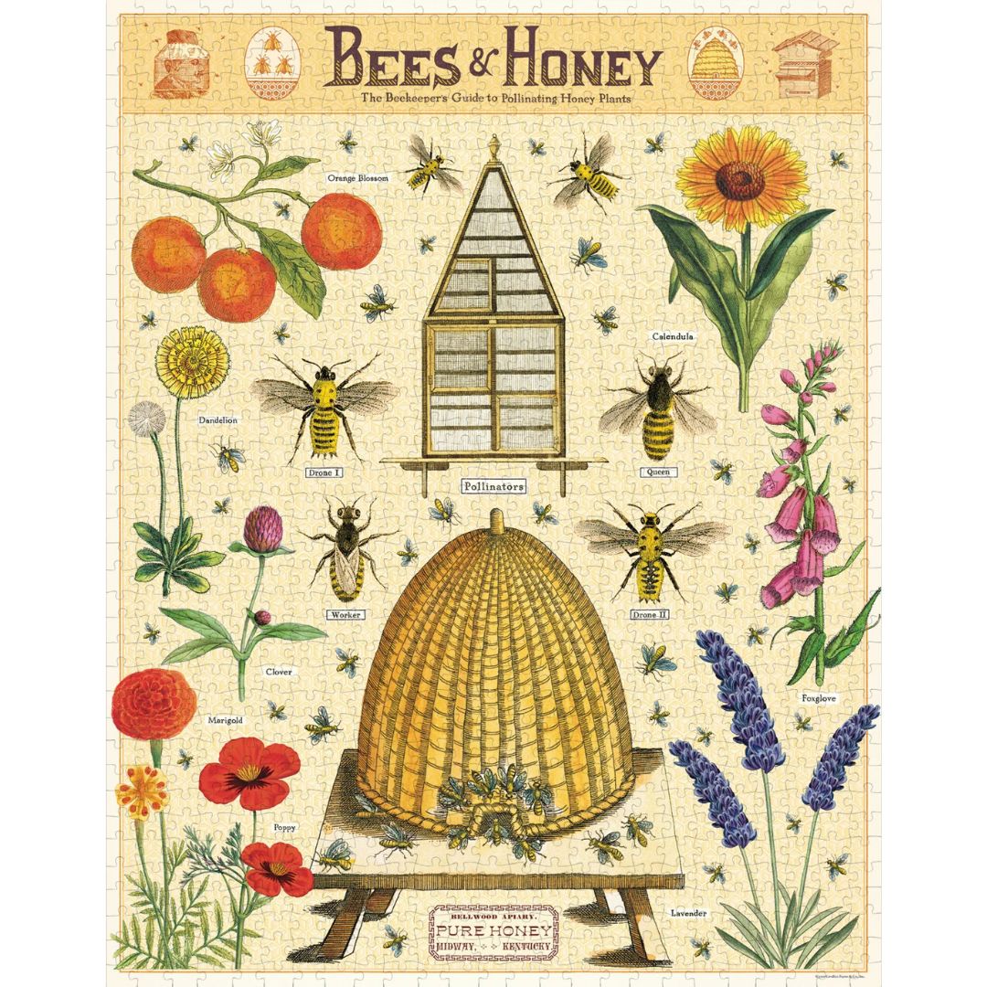 Cavallini Vintage Jigsaw Puzzle 1000 Piece - Bees & Honey