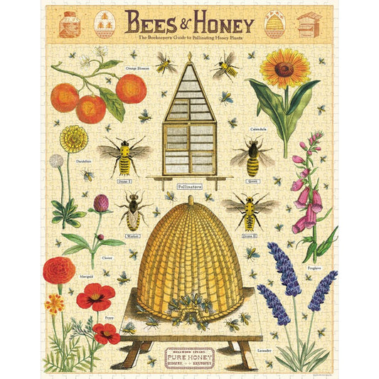 Cavallini Vintage Jigsaw Puzzle 1000 Piece - Bees & Honey