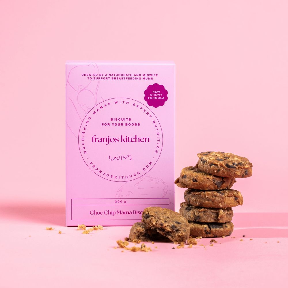 Franjos Kitchen Lactation Cookies Mama Biscuits - Choc Chip (New Chewy Formula)