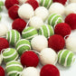 Christmas Decoration Set - Pom Poms Bunting