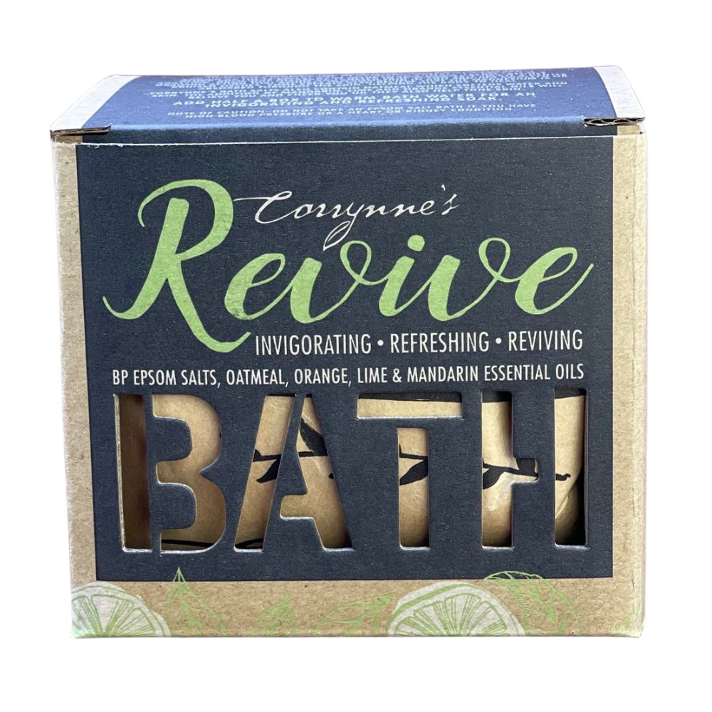 Corrynne's Revive bath salts containing Epsom salt