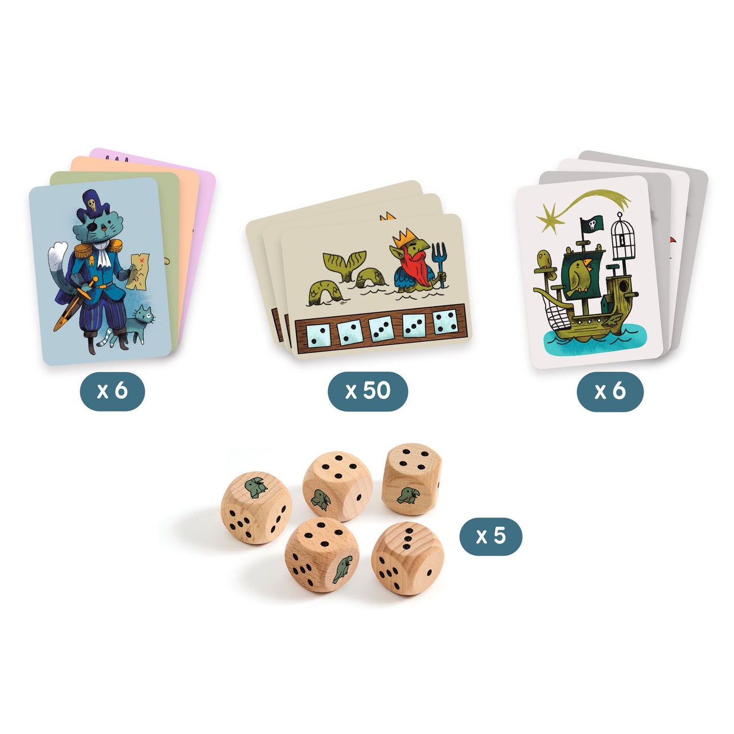 Djeco Pirates'n'Dice Card Game