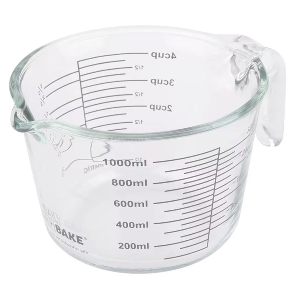 Daily Bake Glass Measure Jug - 4 Cup/1L