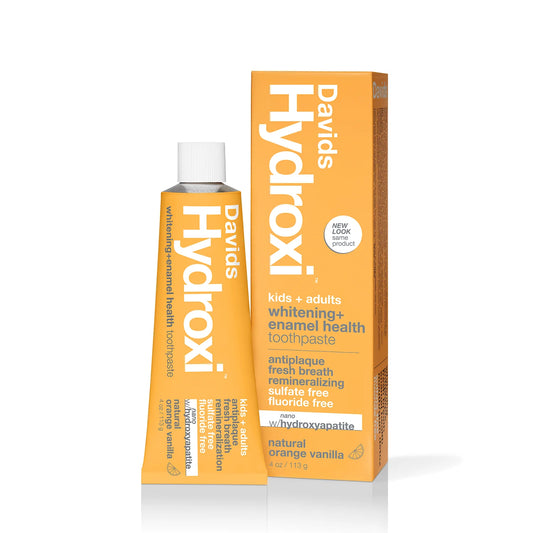 Davids Hydroxi Toothpaste 113g - Whitening + Antiplaque Orange + Vanilla