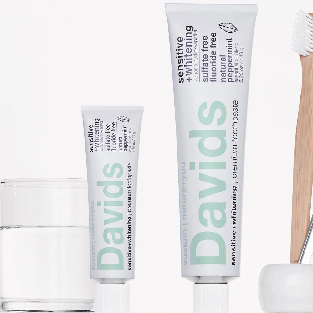 Davids Hydroxi Toothpaste - Sensitive + Whitening Peppermint