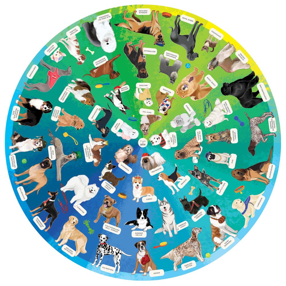 Diesel & Dutch 1000pc Jigsaw Puzzle - Top Dogs (68cm round)