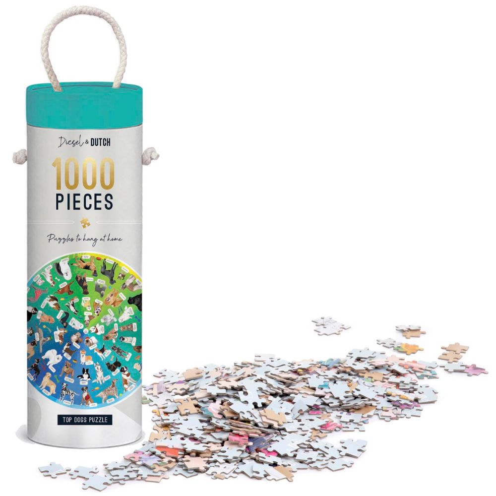 Diesel & Dutch 1000pc Jigsaw Puzzle - Top Dogs (68cm round)