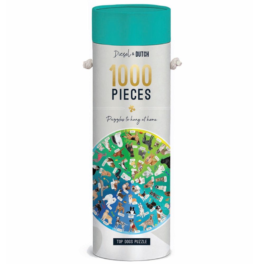 Diesel & Dutch 1000pc Jigsaw Puzzle - Top Dogs (68cm round)