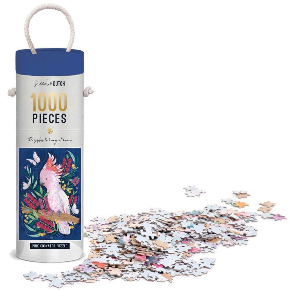 Diesel & Dutch 1000pc Wall Jigsaw Puzzle - Pink Cockatoo