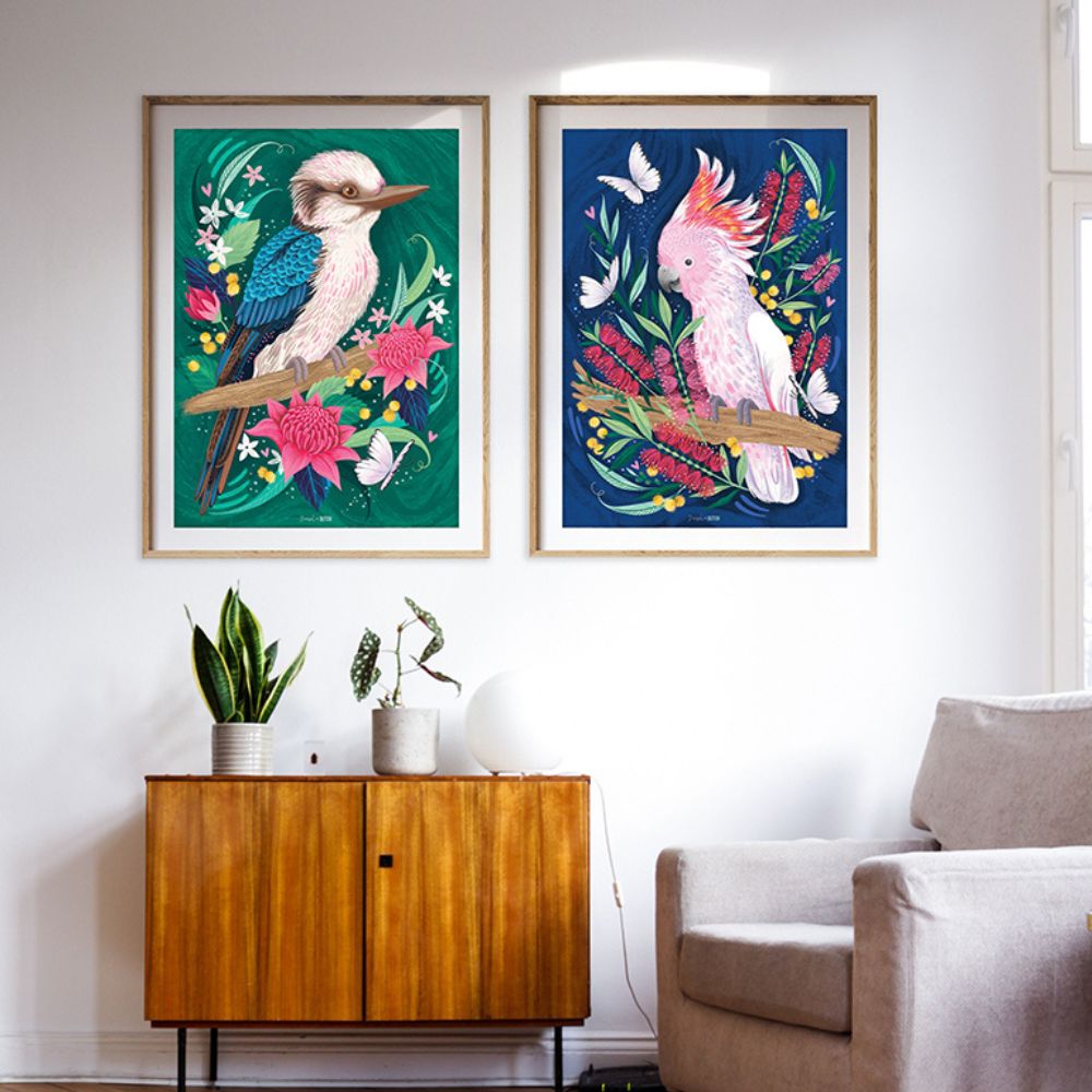 Diesel & Dutch 1000pc Wall Jigsaw Puzzle - Pink Cockatoo