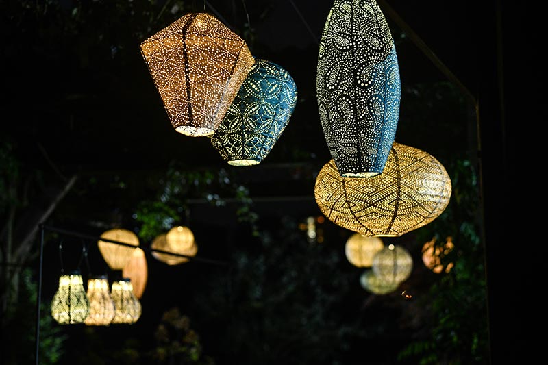 Lumiz Outdoor LED Solar Lantern - Diamond 28cm