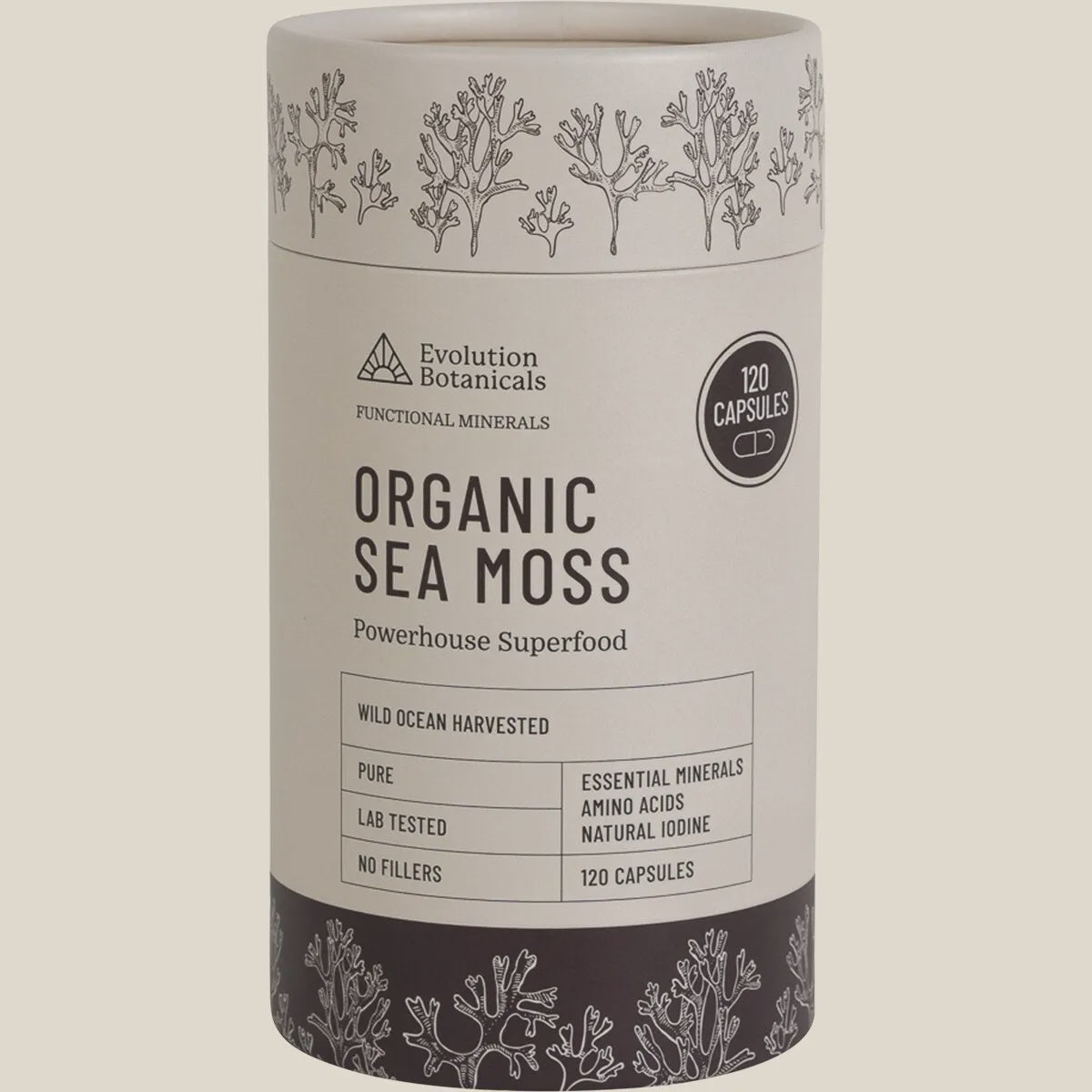 Evolution Botanicals Organic Sea Moss 120 Caps