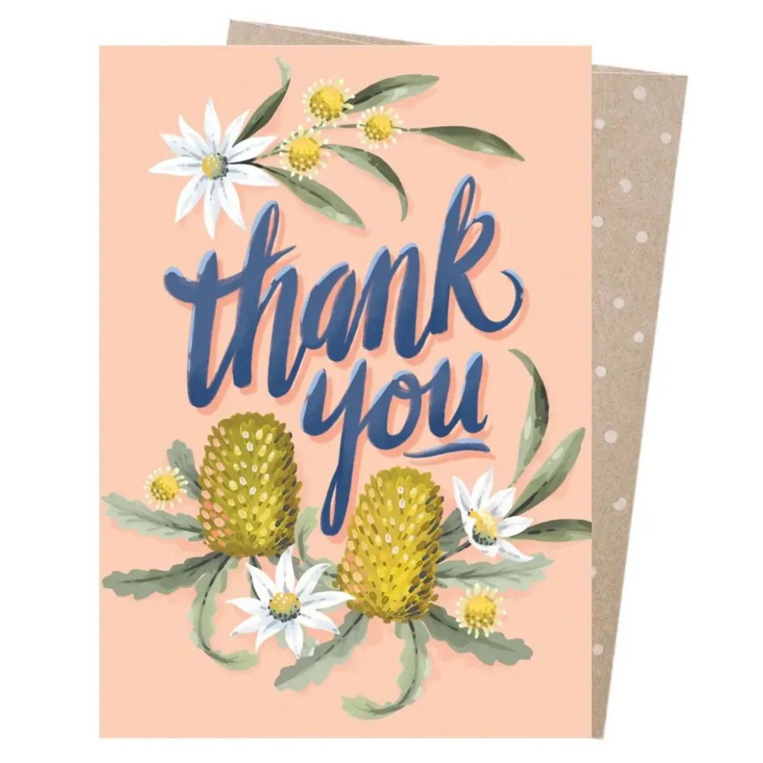 Earth Greetings Card - Jayne Branchflower - Thank You Banksias