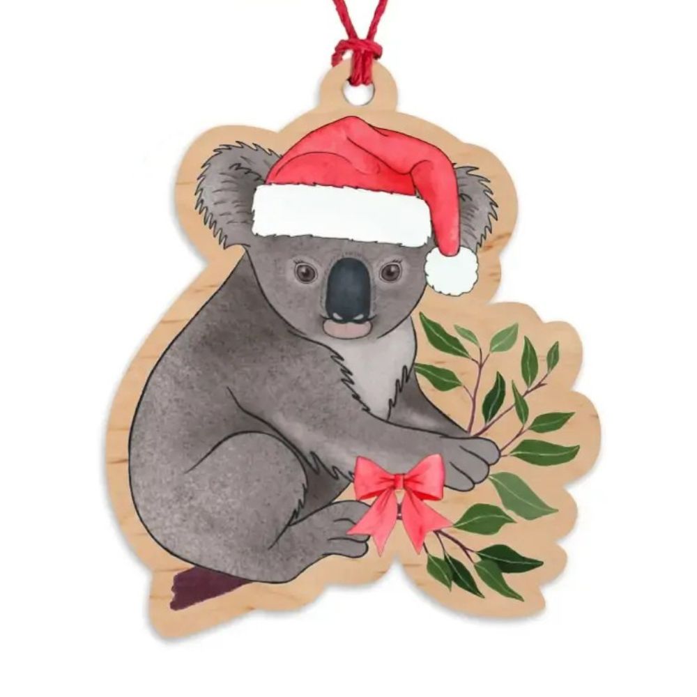 Earth Greetings Wooden Christmas Decoration - Australian Koala