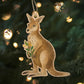 Earth Greetings Wooden Christmas Decoration - Hopping Kangaroo