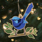 Earth Greetings Wooden Christmas Decoration - Splendid Fairy Wren