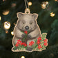 Earth Greetings Wooden Christmas Decoration - Wombat's Meadow