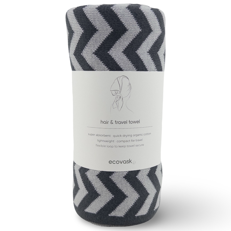 Ecovask Travel Towel & Hair Wrap - Organic Cotton